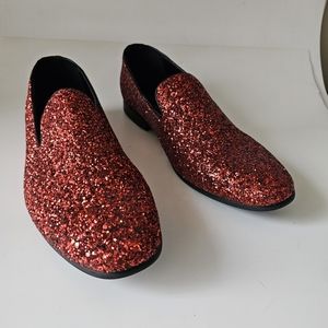 Frederico Limited Edition Leona Mens Red Glitter Shoes Size 9 Special Oc…